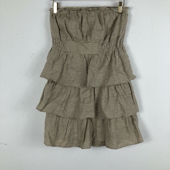 Papaya Dresses & Skirts - PAPAYAS STRAPLESS KHAKIS DRESS SIZE S